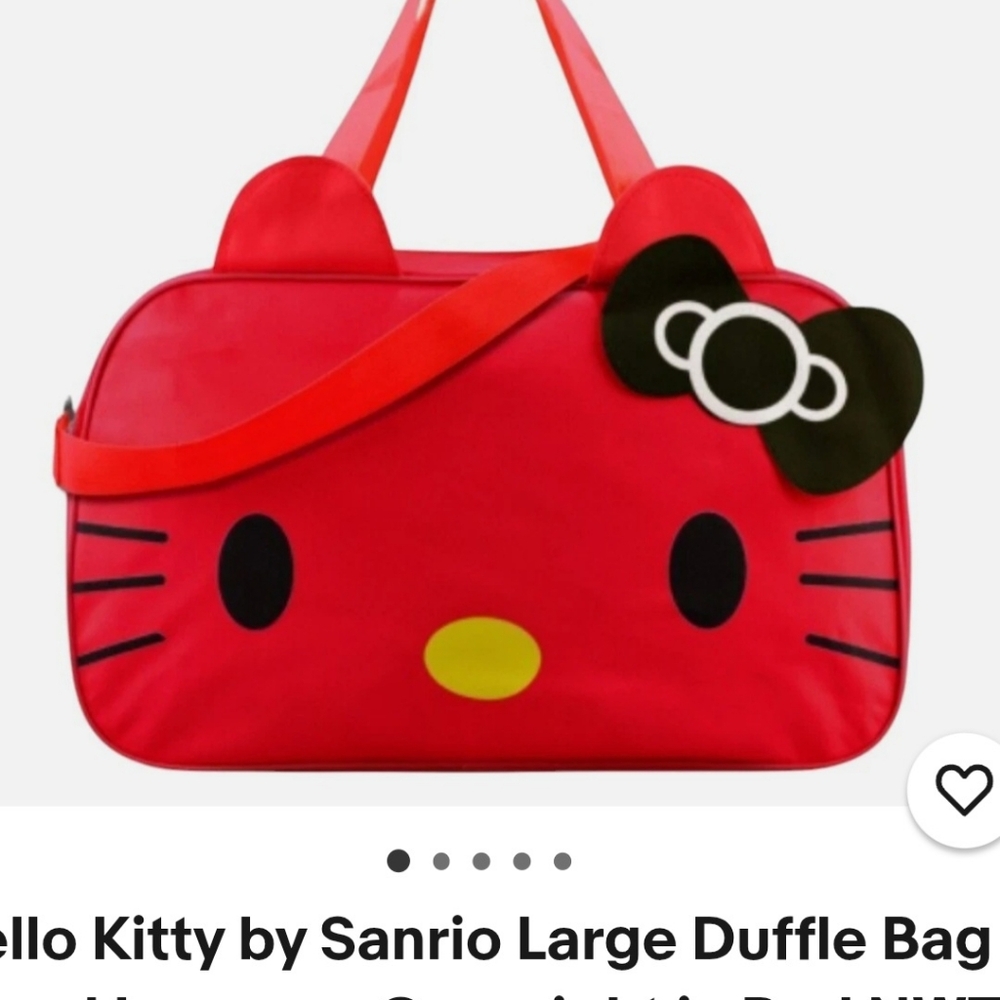 Hello Kitty Duffle Bag Back To School with Fun Character Design